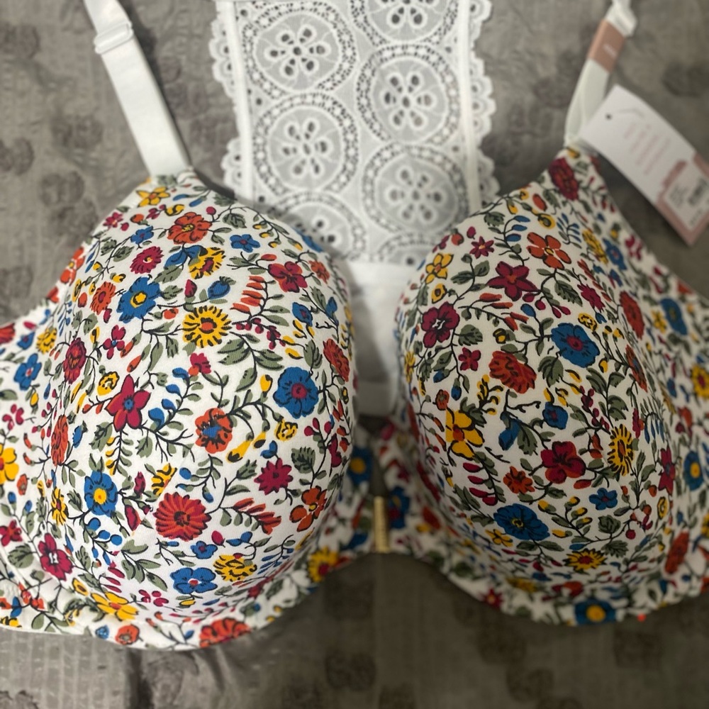 Flower pattern bra 40DDD